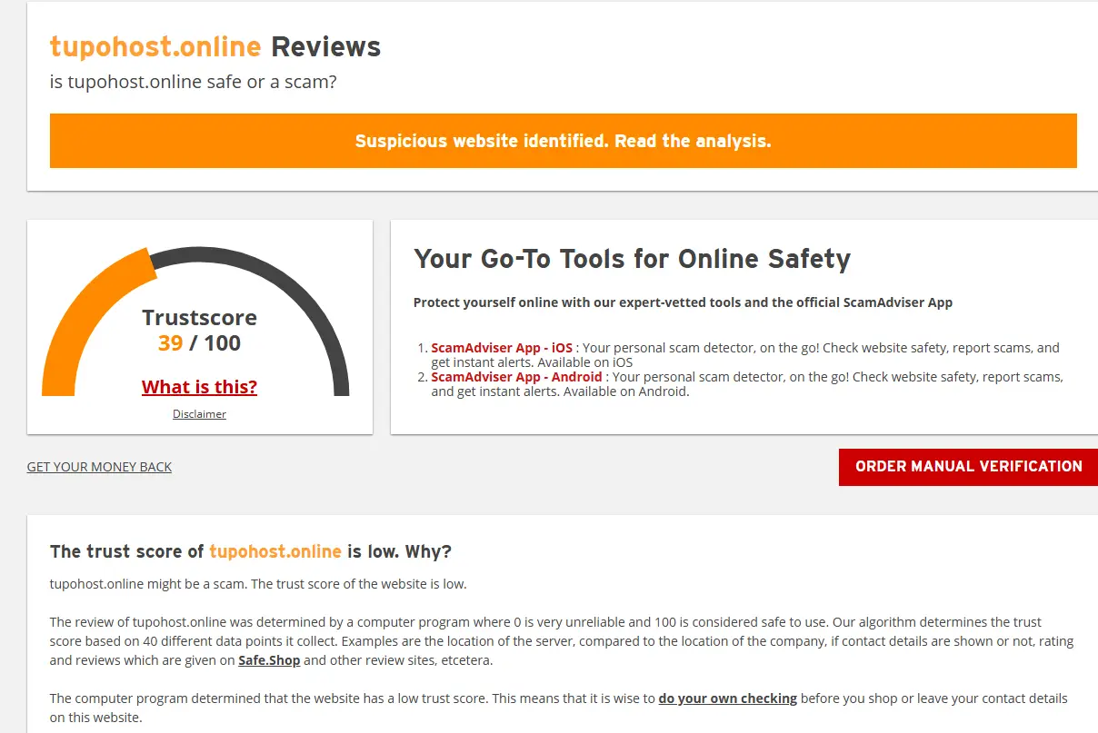 SCAMMER ONLINE PRETENDING TO BE TUPO HOST